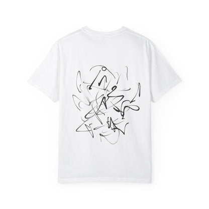 Unisex Garment-Dyed T-Shirt with Abstract Design - Casual Streetwear